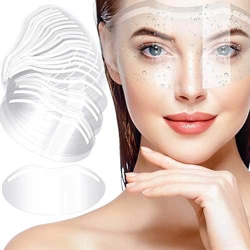 300 viseras faciales de maquillaje para ducha, suministros de microblading permanentes, visera de ducha de plástico desechable, cubierta facial