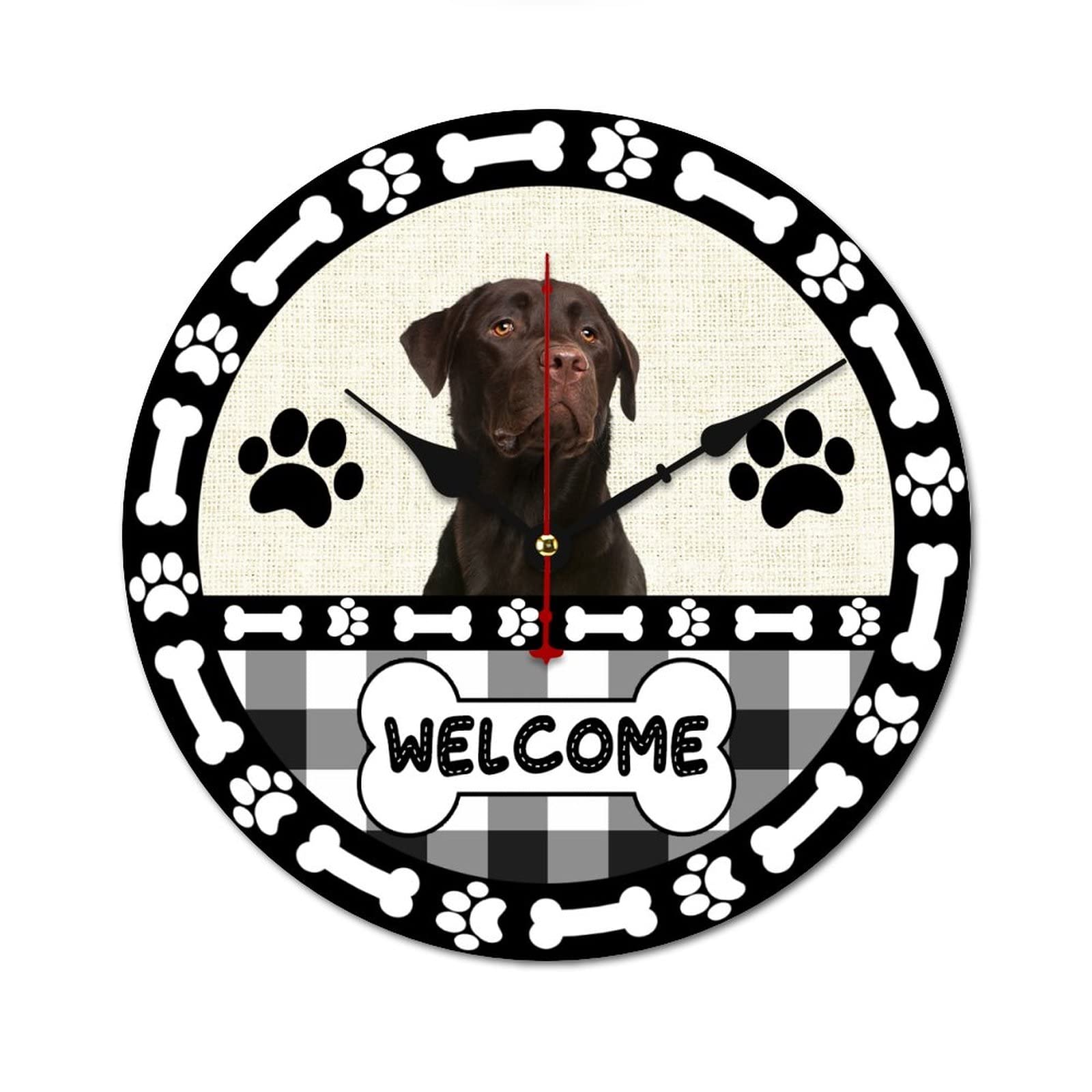 Horloge labrador retriever décoration d'intérieur à quartz pour chambre