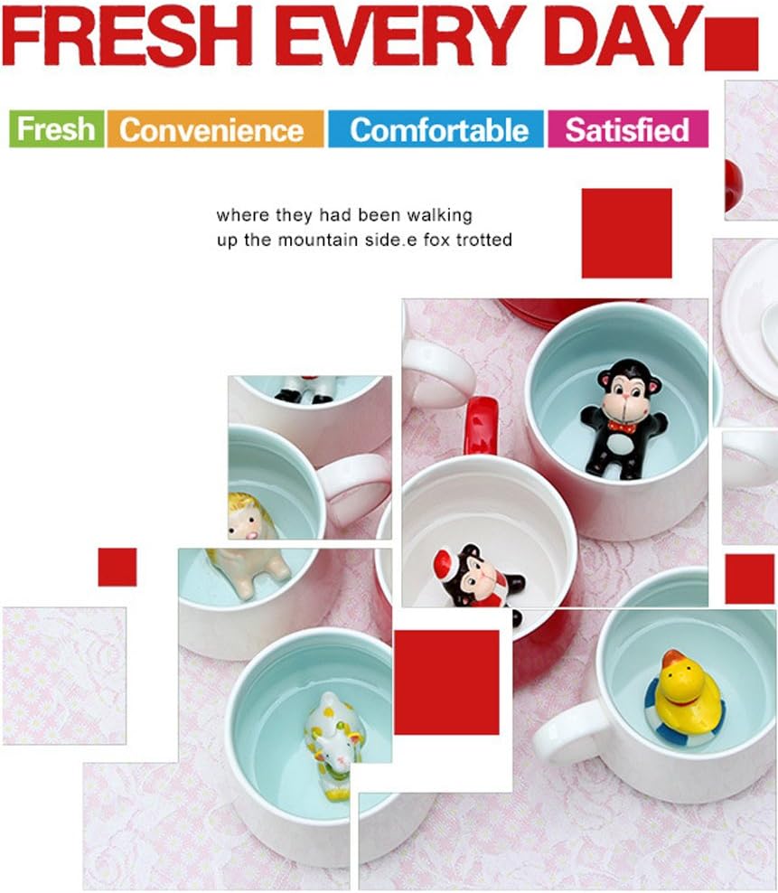 Hotmiss Dragon Surprise 3D Coffee Mug Cute Cartoon Animal Ceramics Cup Baby Animal Inside, Best Office Cup & Birthday Gift (Cute Penguin) - Image 7