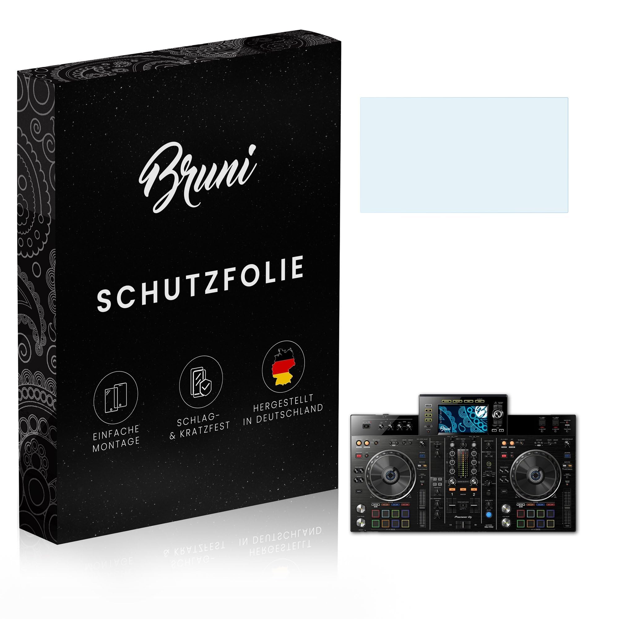 Bruni Screen Protector compatible with Pioneer XDJ-RX2 Protector Film, crystal clear Protective Film (2X)