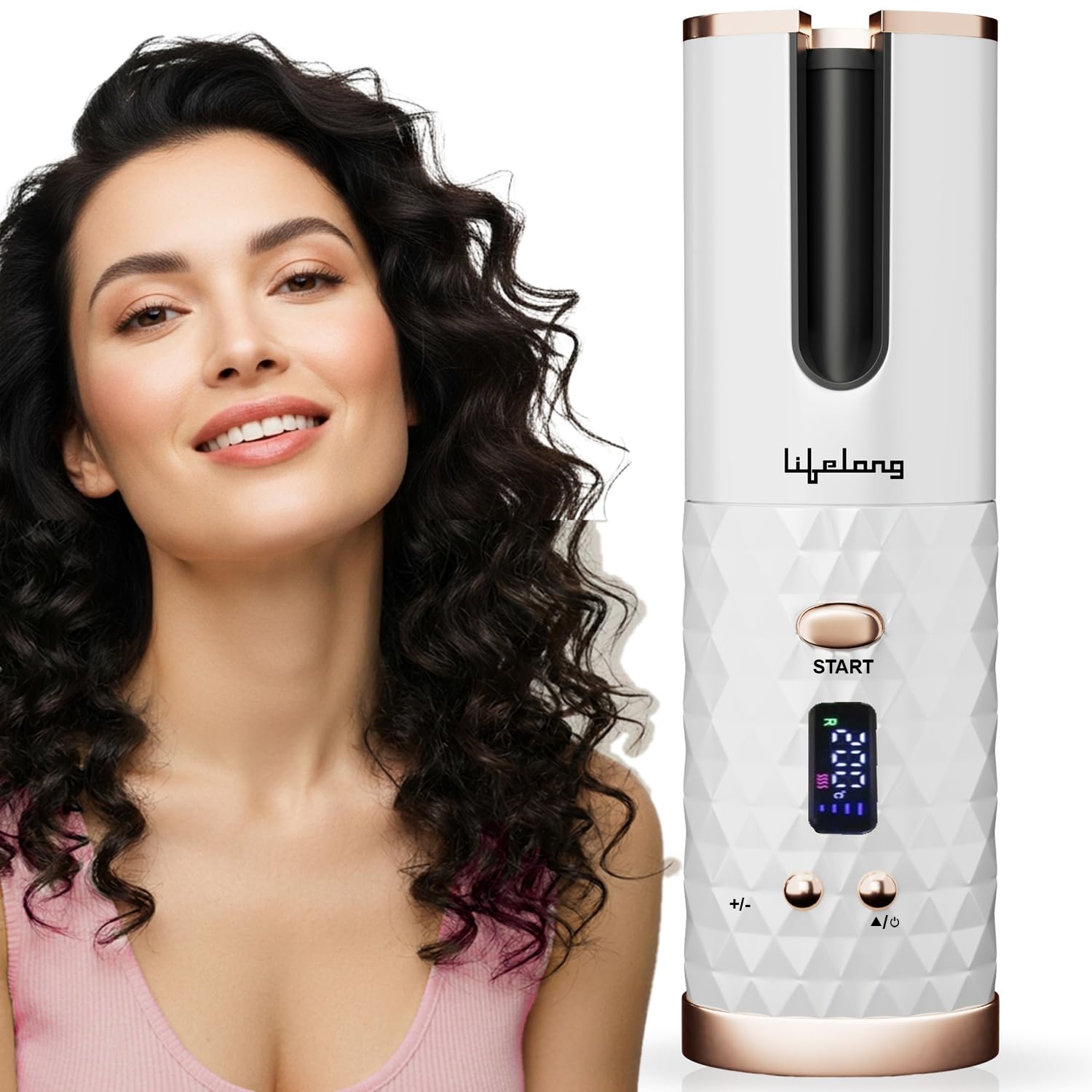 Lifelong Hair Curler For Women - Professional Styling Tools, Curling Iron, Automatic Hair Roller Machine&Curl Up With Hot Rollers Hair Styler Kit For Effortless Waves&Curls With Heat Control,White-image-40
