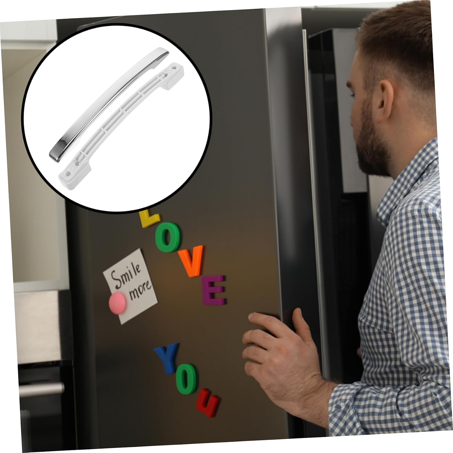 Fridge Handle Replacement Part Sturdy Plastic Freezer Door Handle for Refrigerator Repair