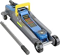 LARBANKE 2.5T Low Profile Floor Jack: Quick Lift 3.35-15.16", 5500 lbs Capacity, Portable Handle, Reflective Strip, Blue