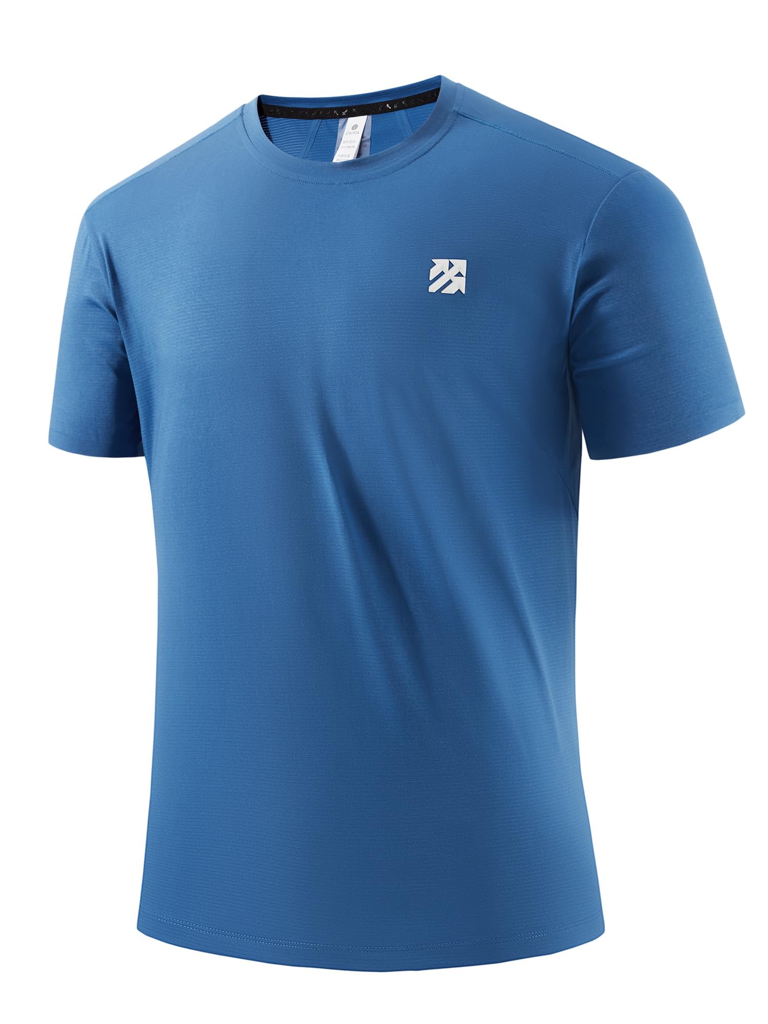 SENBWL Mens Seamless Workout T-Shirts Lightweight Moisture Wicking Running Hiking Camping Tennis Pickleball Shirts for Men