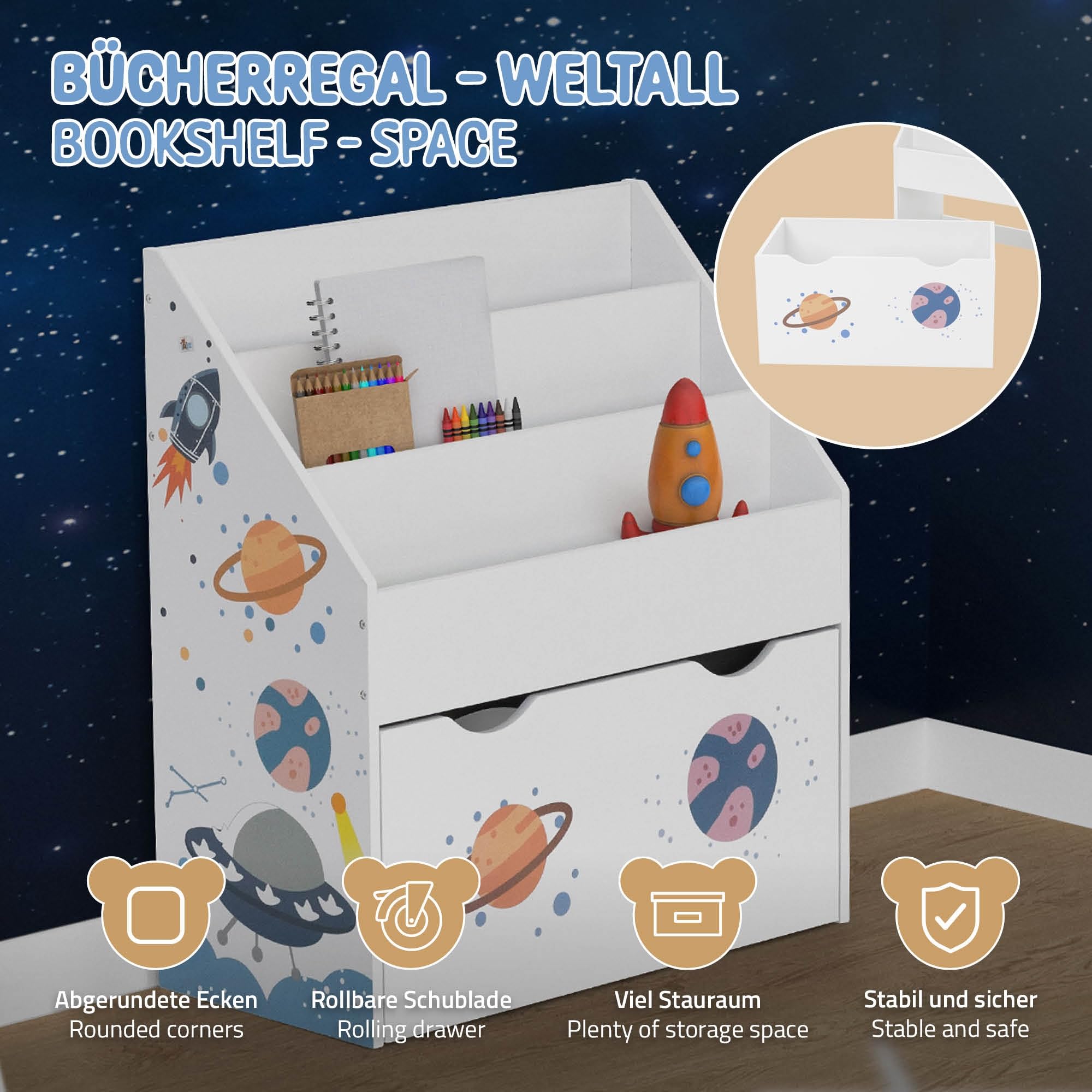 Stokke MuTable Contenitore Portaoggetti Slate Blue - Per Bambini Da 1,5 Anni - Foto 9