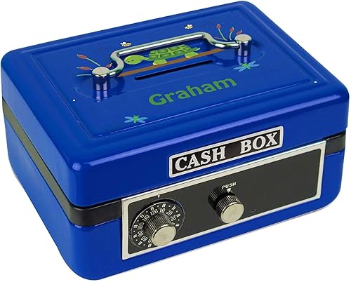 Miniatura 10 de Caja de efectivo azul personalizada para niños marinos y marinos (deportes)