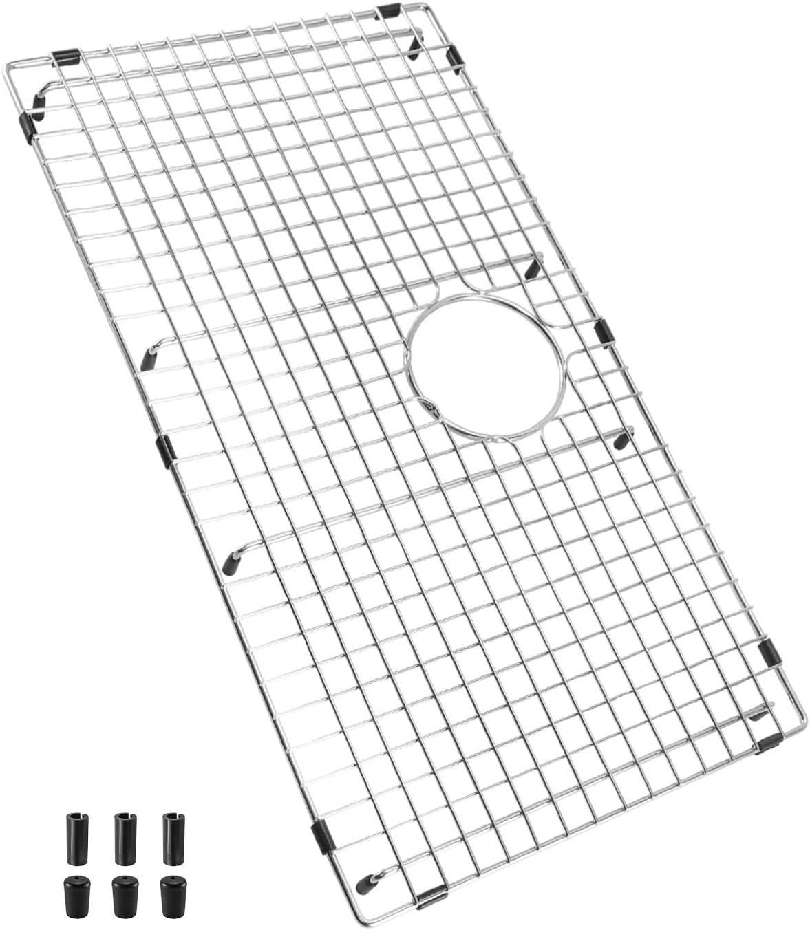 27-9/16" x 14-9/16" Sink Bottom Grid with Sink Protector, Rear Drain with Corner Radius 3/16"