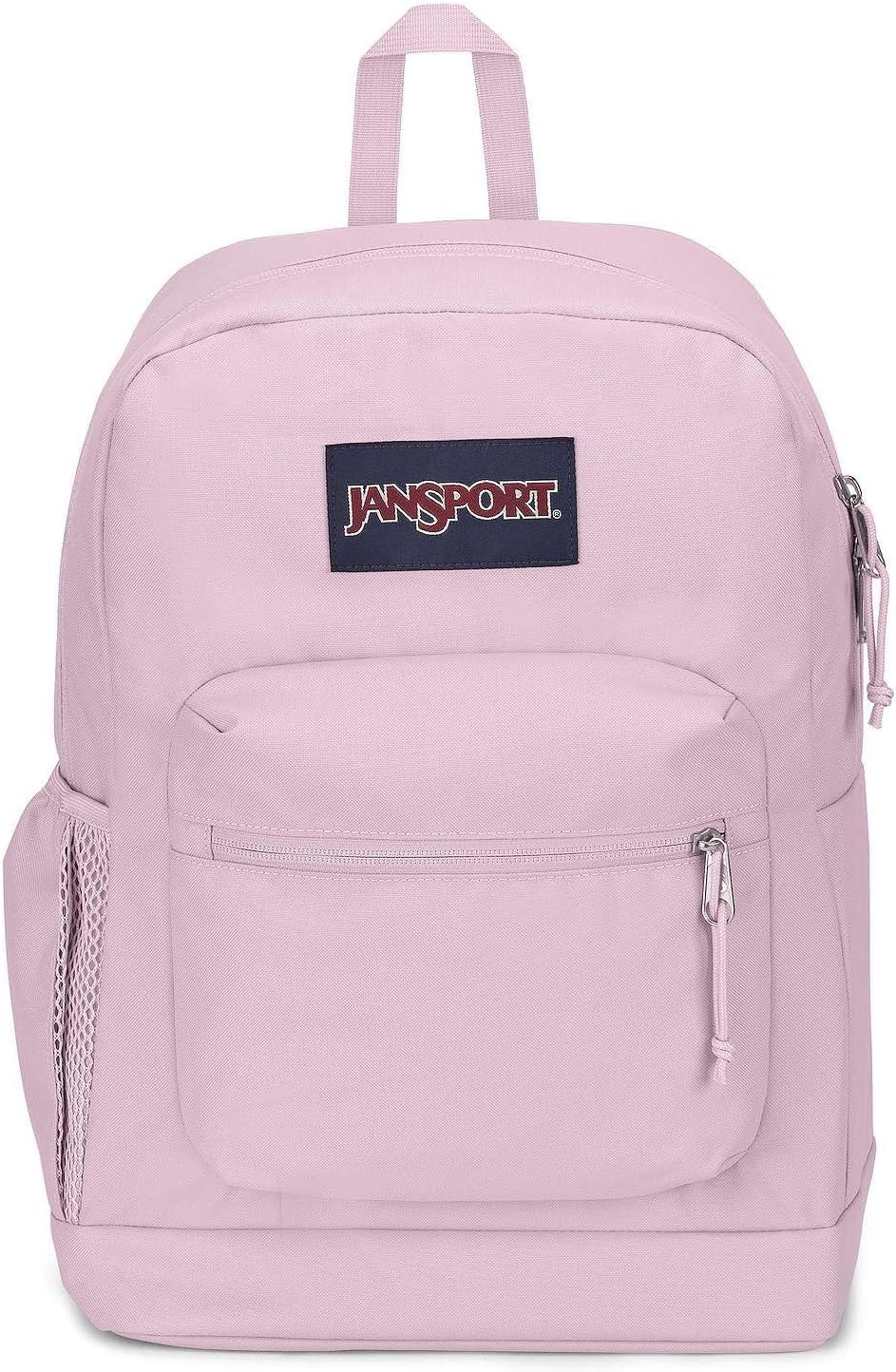 JanSport Cross Town Plus Backpack - Large Main Compartment, Side Water Bottle Pocket, 15-Inch Padded Laptop Sleeve - Pink Ice