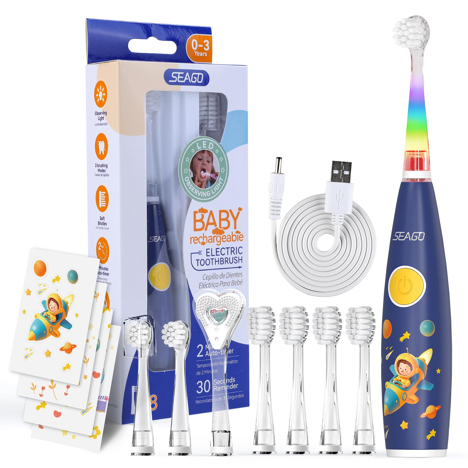 SEAGO Kids USB Rechargeable (Blue)