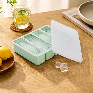1pc Stackable Food Prep Container - Light Blue Silicone Freezer Tray with Lid - Durable Kitchen Storage for Soup, Broth & Sauces - Essential Kitchen Accessory