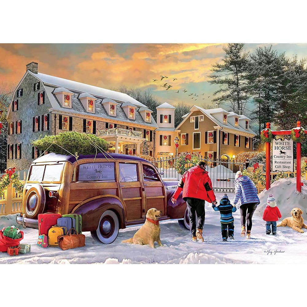 Ceaco - Classico Natale - White Horse Inn - Puzzle da 1000 pezzi