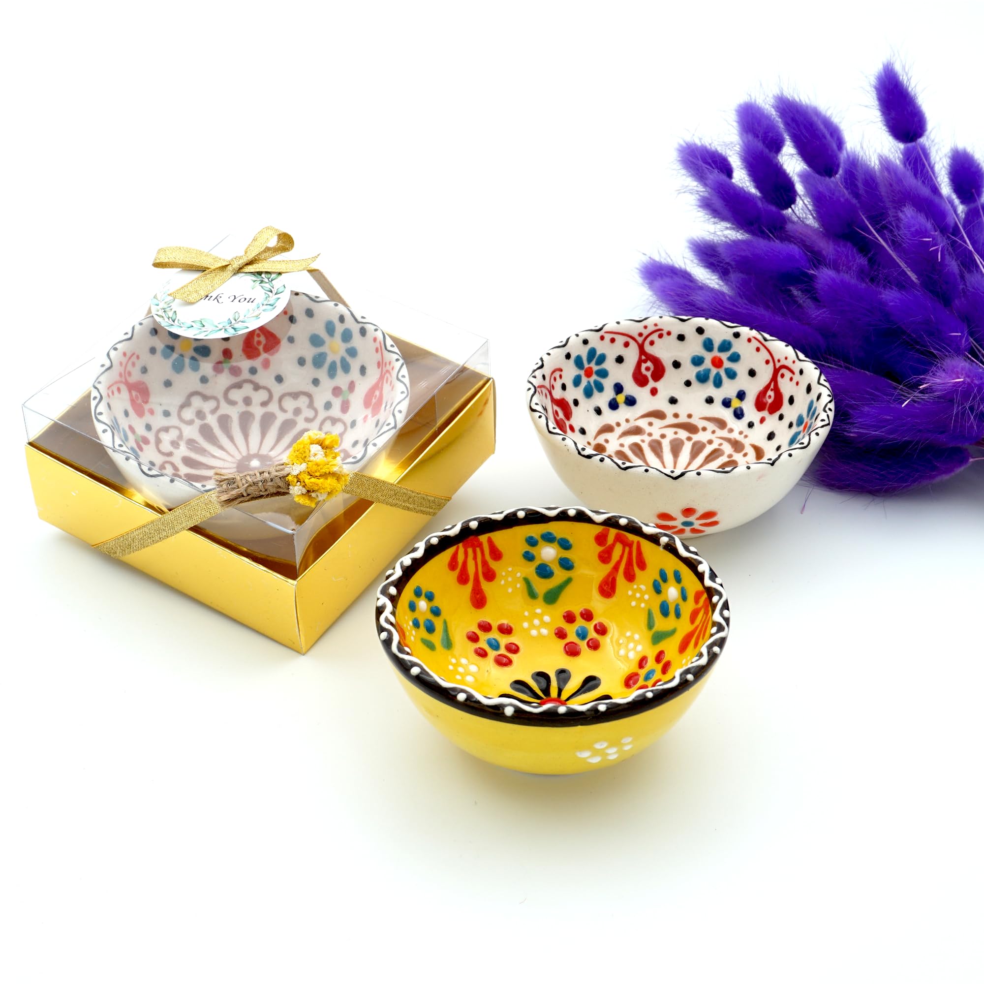 Recuerdos de Boda para Invitados – Cuencos de Cerámica Hechos a Mano | Detalles Elegantes para Bodas, Bautizos y Comuniones, (juego de 30)