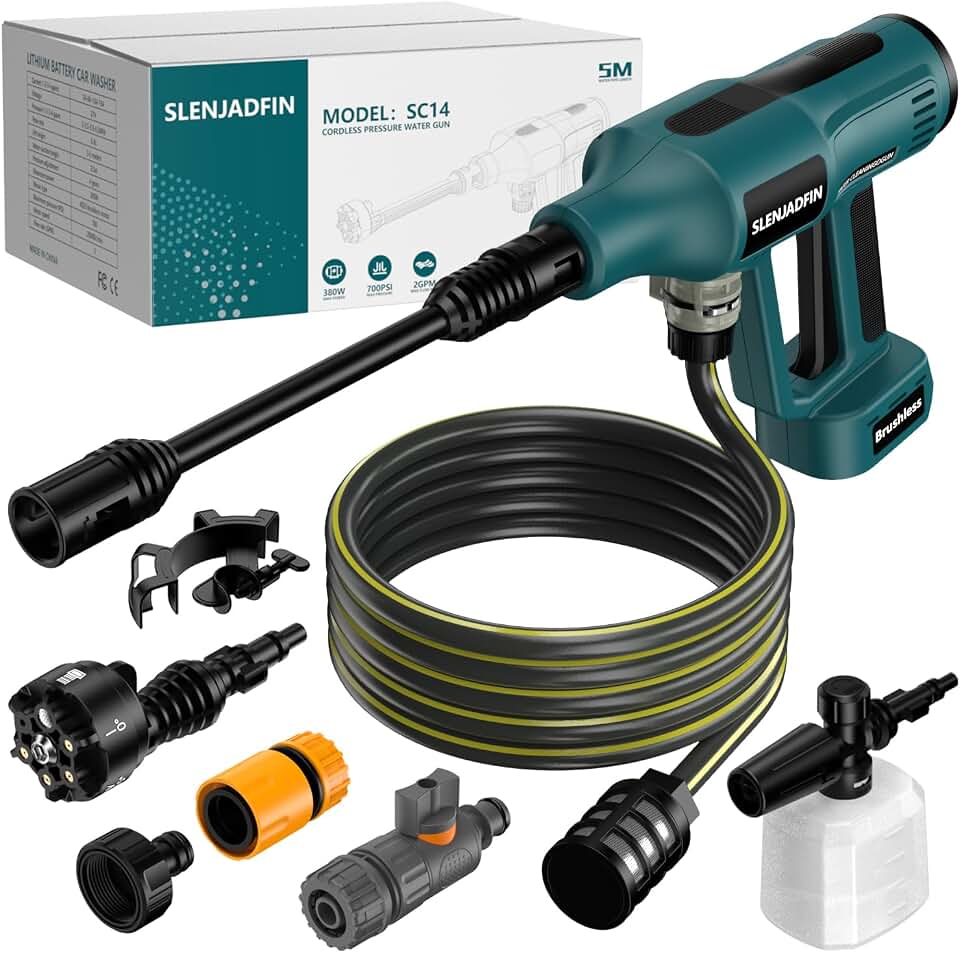 Lavadora de Alta Pressão Sem Fio SLENJADFIN para Makita 18V - 700 PSI