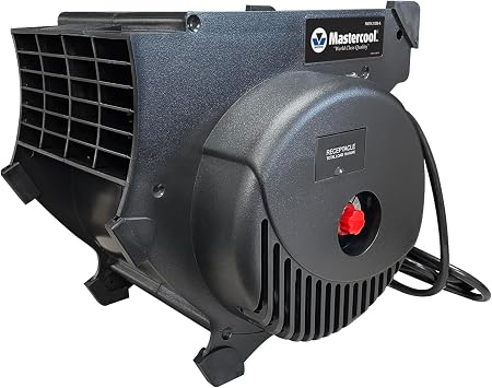 Mastercool 1200 CFM Blower Fan 21200-A, Cools & Dries, 3-Speed, Impact-Resistant ABS, Adjustable Feet, 2 Grounded Receptacles, 8.5 ft. Cord