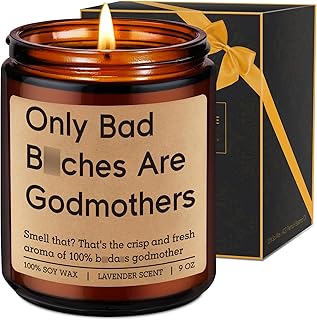 Fairy's Gift Candles, Godmother Gifts, God Mother Proposal Gifts for Women Best Friends, Godparent Day Christmas Godmother Proposal, Godmom Presents, Funny God Mom Presents for Her Bestie Sister Aunt