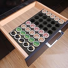 Coffee Pod Holder Compatible with KCup Keurig Pods Coffee Holder Drawer Organizer Tray for Kitchen Office Home Holds 40 Coffee Pods (16.5” X 11”)