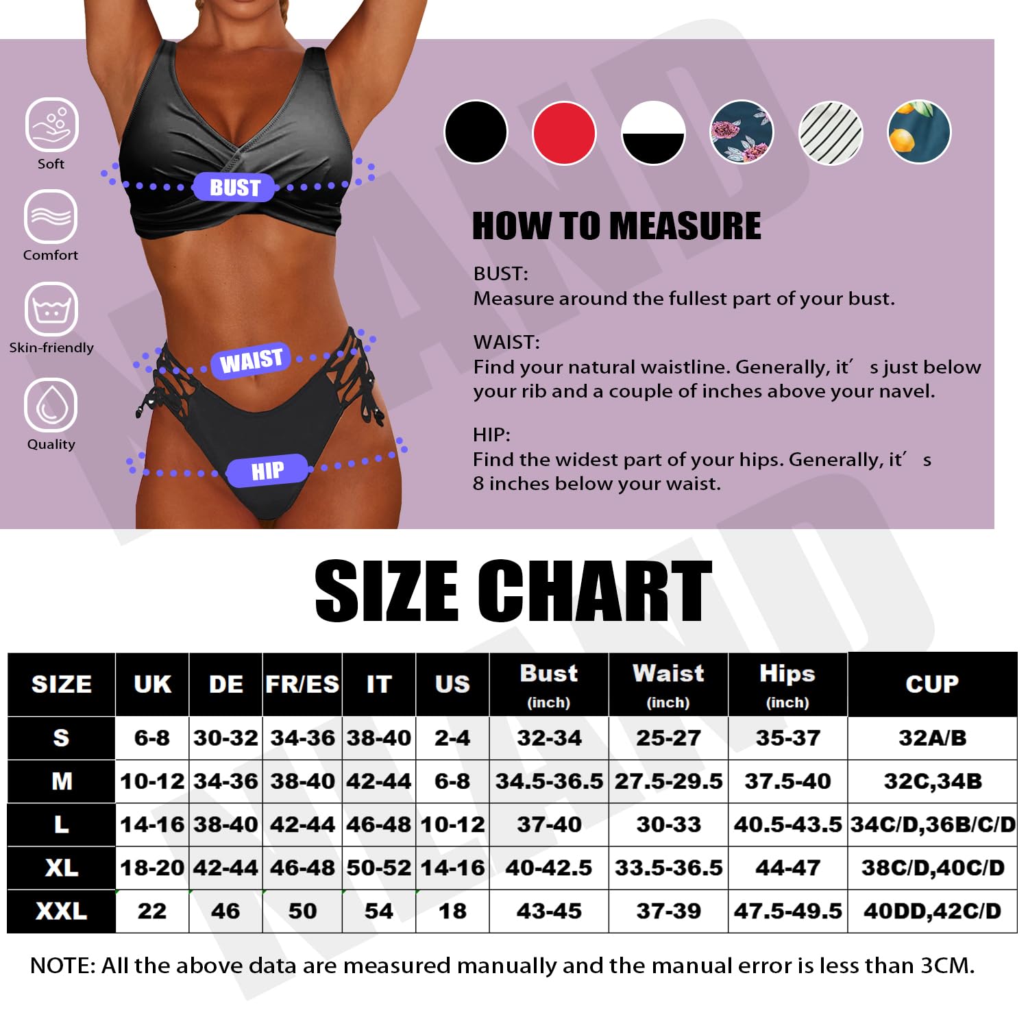 Bikini Mujer Traje de Baño Dos Piezas Push Up Cuello en V Brasileño Estampado Floral Cintura Baja
