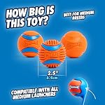 Chuckit! Fetch Ball Medley, Medium, Dog Ball, 3 Pack, Ultra, Fetch and Rugged Balls Included