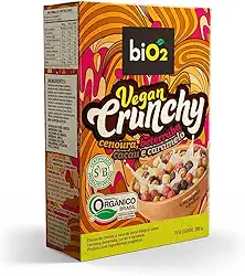 Cereal Matinal Orgânico biO2 Vegan Crunchy Cenoura, Beterraba, Cacau e Caramelo 200 g Vegano e sem Glúten
