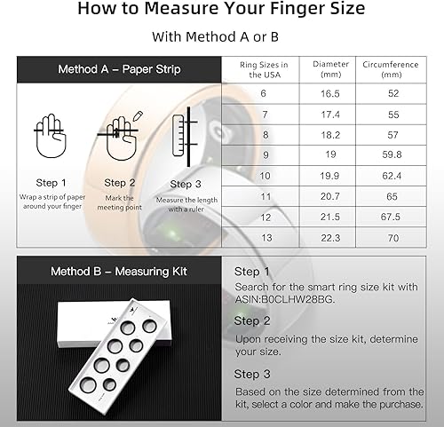 Miniatura 7 de Nova - Anillo inteligente de fitness 2023, Bluetooth 5.1, monitoreo de oxígeno en sangre, rastreador de salud para monitor de frecuencia cardíaca,
