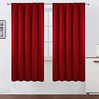 Vista 37 de LEMOMO Cortinas opacas de 42 x 84 pulgadas, juego de 2 paneles de cortinas con aislamiento térmico para oscurecer la habitación, cortinas