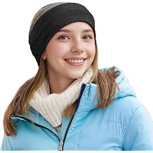 Ear Warmer Headband for Women, Double-Layer Warm Winter Headbands for Women, Ear Muffs for Running Cycling Sports