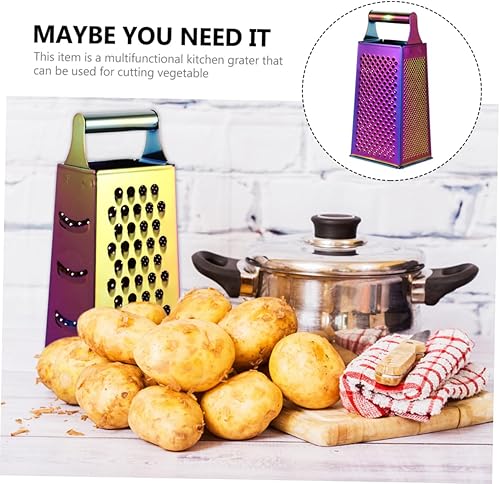 Miniatura 2 de DOITOOL 4 ralladores de frutas, ralladores de frutas cítricas Zester de metal, ralladores triangulares de limón para cocina, limón, pimienta