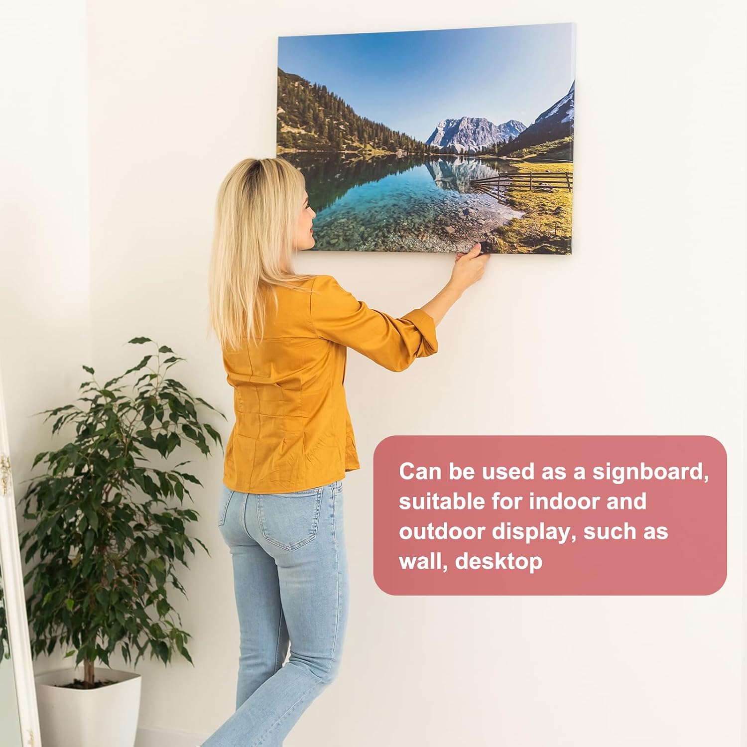 MECCANIXITY 5 PCS Sublimation Metal Photo Blanks 5.5"x5.5", 0.45mm(0.018") Aluminum Photo Sign Blanks Poster Frame for DIY Printing, Wall Decor, Bedroom Living Room