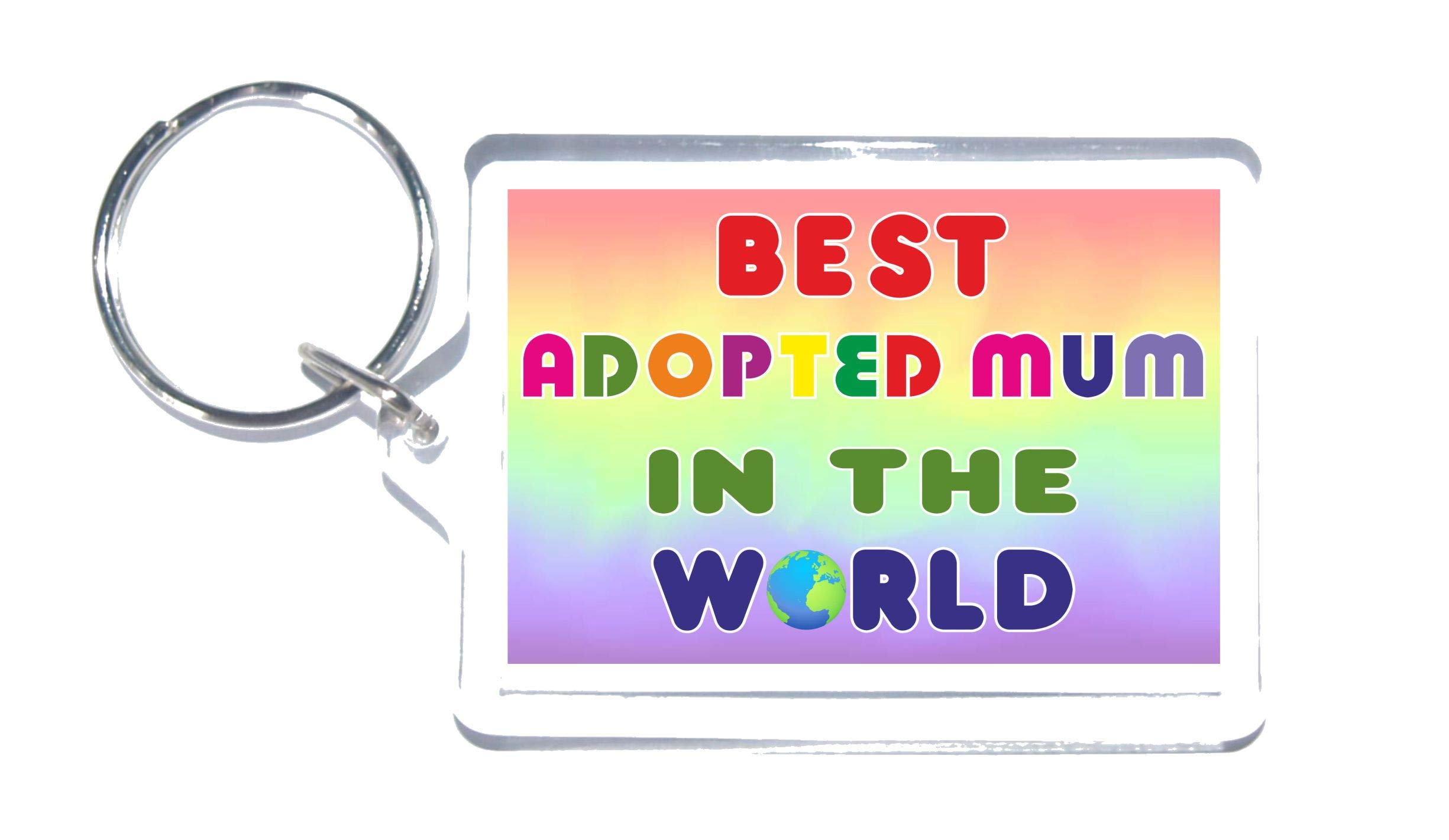 Gift For Adopted Mum – Best In The World – Novelty Keyring Present