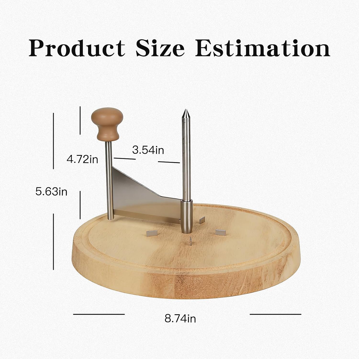 Cheese Curler Wheel with Wooden Board – Ideal Cheese Slicer Tool for Charcuterie Boards, Wine Evenings, Dinner Gatherings, Creates Perfect Petals and Curls