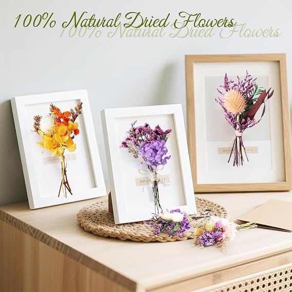 10 Bundles of Dried Flowers Small Colourful Dried Flower Bouquet DIY Dried Flowers