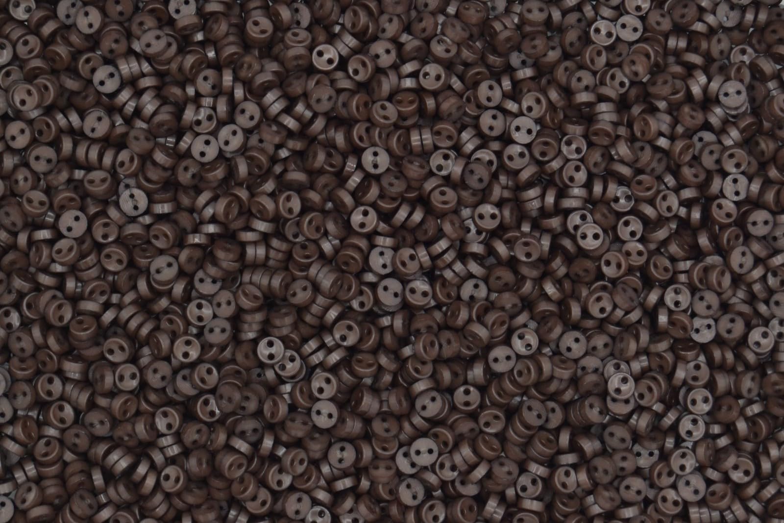 celloexpress 5mm Dark Brown Circles Mini Doll Buttons for Dolls & Soft Toys Clothes - 5mm Assorted Round Colours & Designs (Pack of 1000, Dark Brown Circles) โ image 1