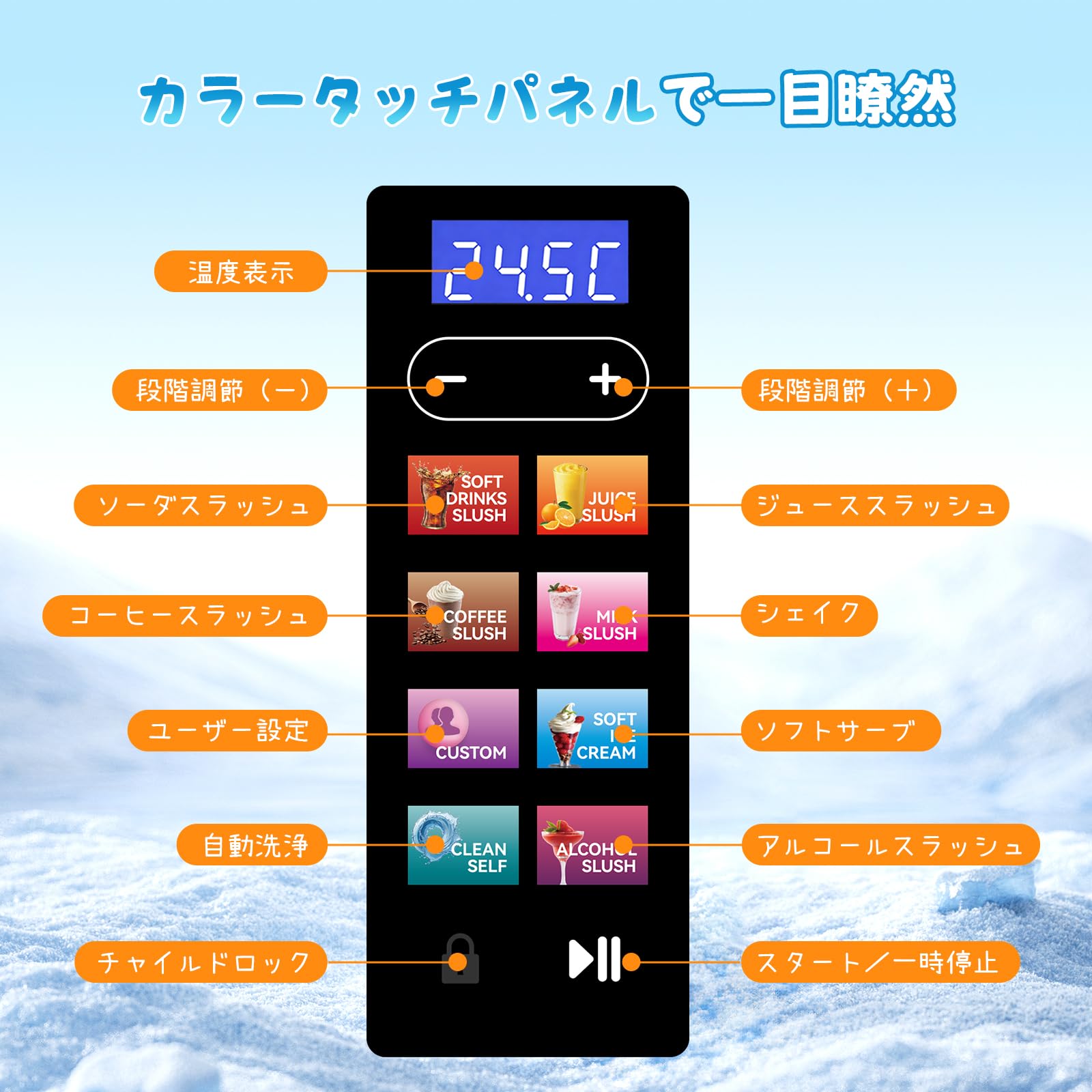 Amazon | Hanchen スラッシュマシン 卓上 2L*2 430Wハイパワー 【6in1