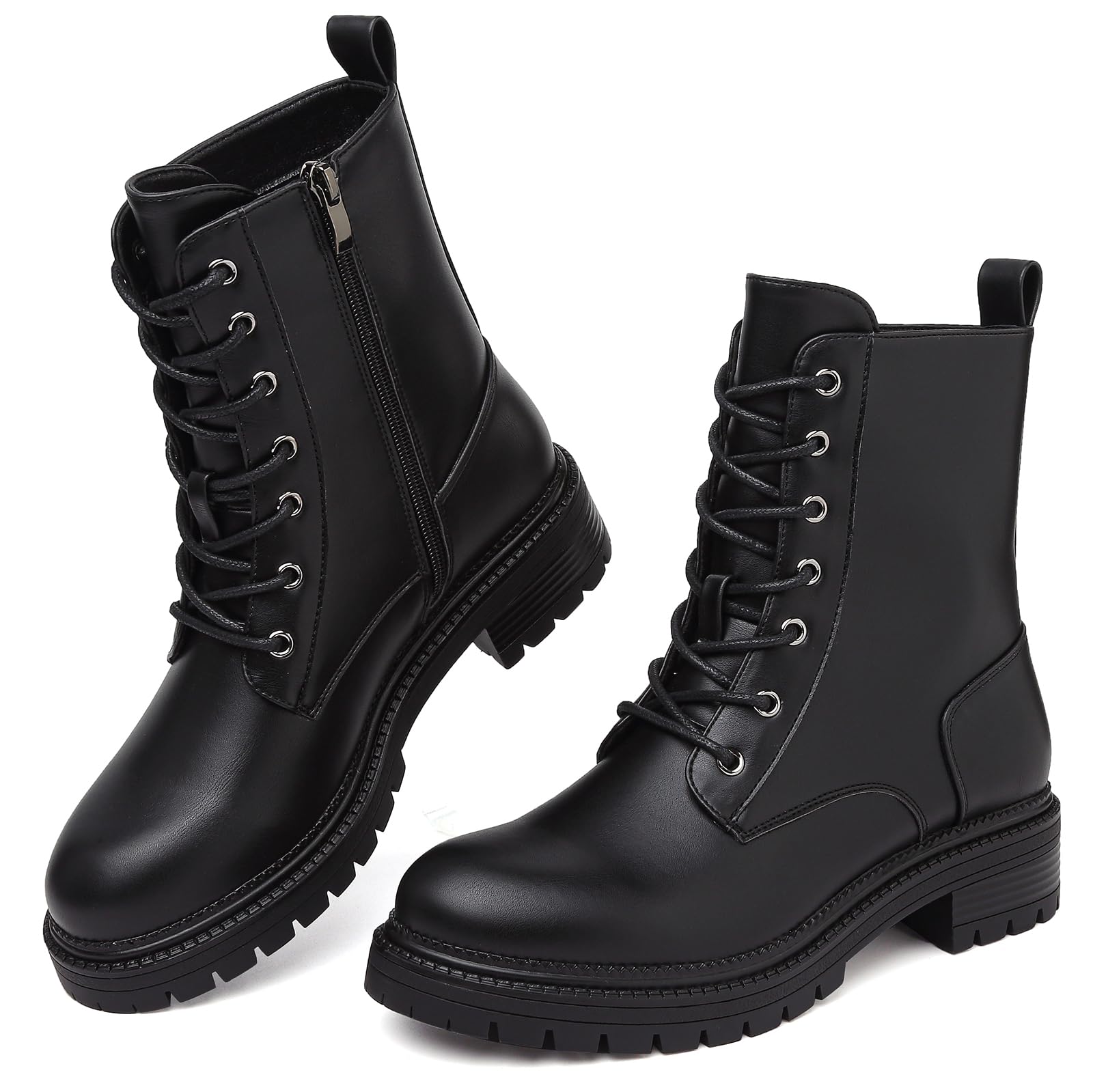 Bravover Wasserdichte Stiefeletten für Damen, Arbeitsstiefel, Schnürstiefel, Damen