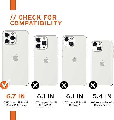 Miniatura 2 de URBAN ARMOR GEAR UAG - Funda protectora antimicrobiana diseñada para iPhone 13 Pro Max de 6.7 pulgadas, color negro, resistente, resistente a los