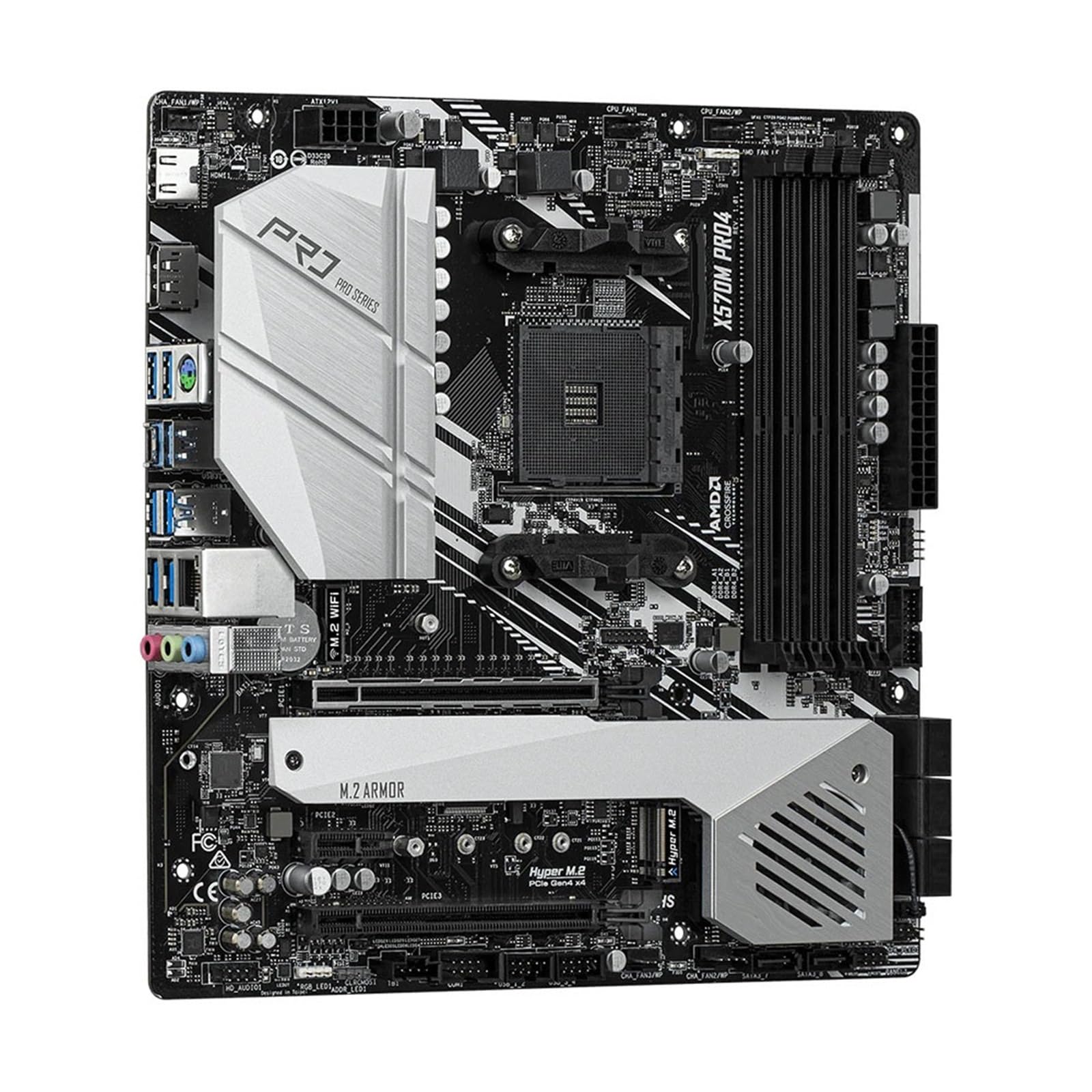 Placa Madre Fit For ASRock X570 Ryzen 5 5500 CPU X570M Pro4