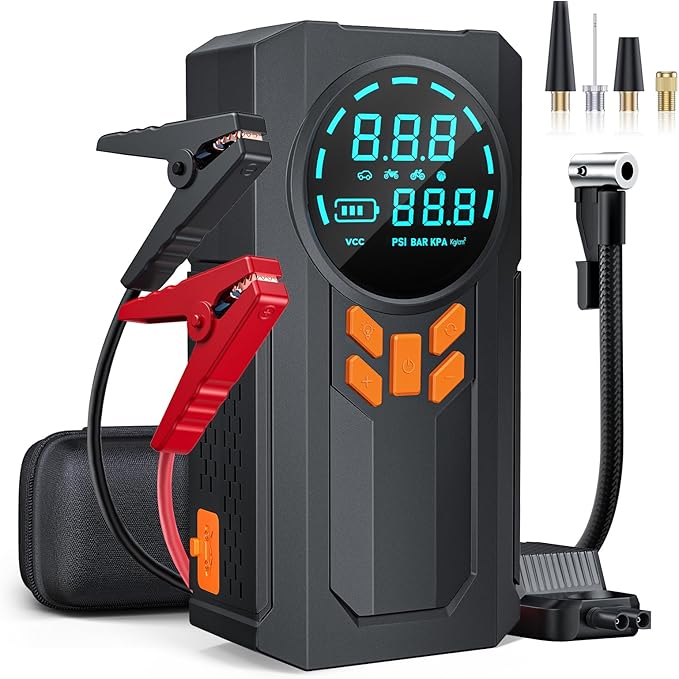 Car Jump Starter with Air Compressor
