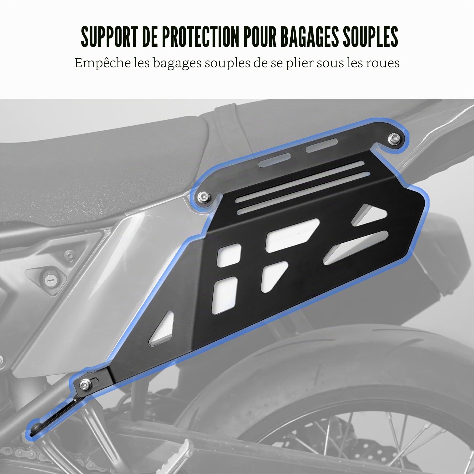 NICECNC Cadre de Support de sacoches latérales Compatible avec Yamaha Tenere 700/XTZ700 XTZ07 2019 2020 2021 2022 2023 2024, Bagages latéraux, Support de Sacoche de Selle, Noir