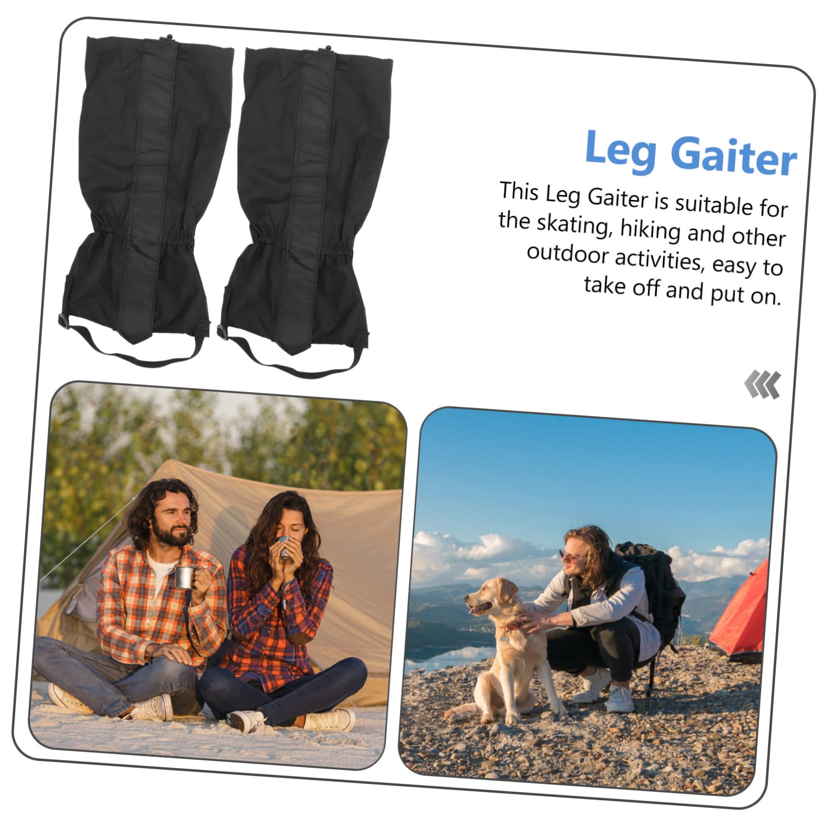 ifundom Guardia di Gambe Impermeabile Ghette per Le Donne Ghette da Trekking da Donna per Stivali gheter Gamba gheg Gambe alla Caviglia Ghette in Polpaccio da Neve Panno Oxford Nero
