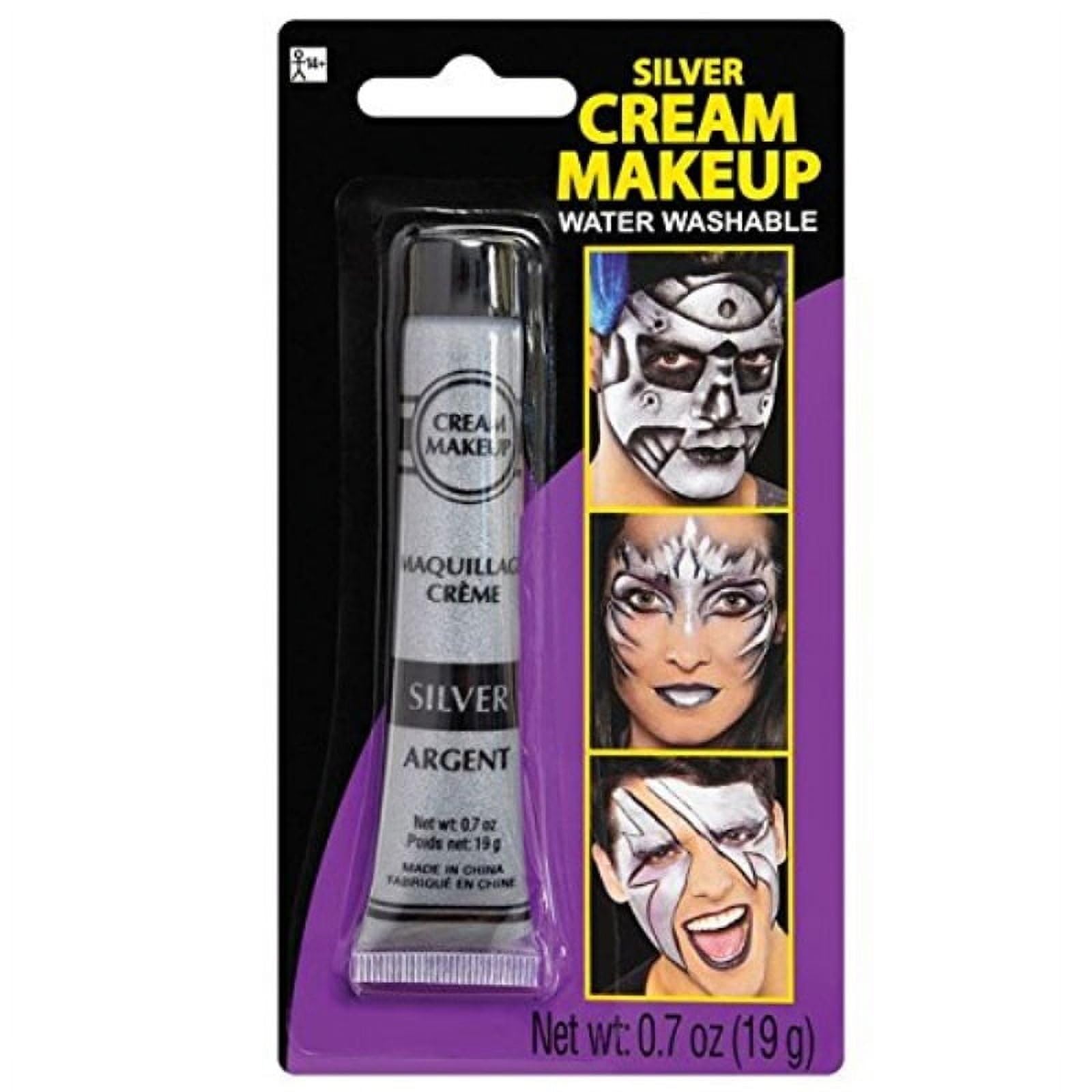 Maquillaje Crema Metálica Plateada - 0.7 Oz, 1 Pc