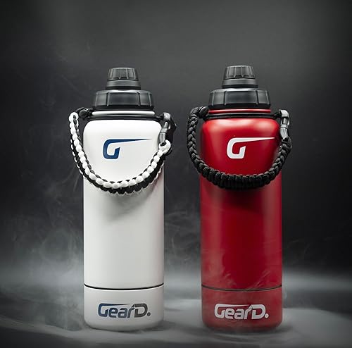 Miniatura 3 de (Nuevo) Matraz deportivo de acero de 32 onzas con doble aislamiento, con recubrimiento en polvo para gimnasio y al aire libre con un recipiente