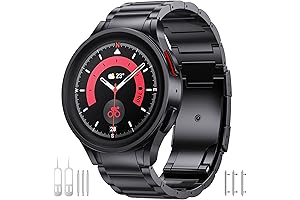 No-Gap Titanium Band for Samsung Galaxy Watch 6 Classic, 5 Pro, and 4 Classic