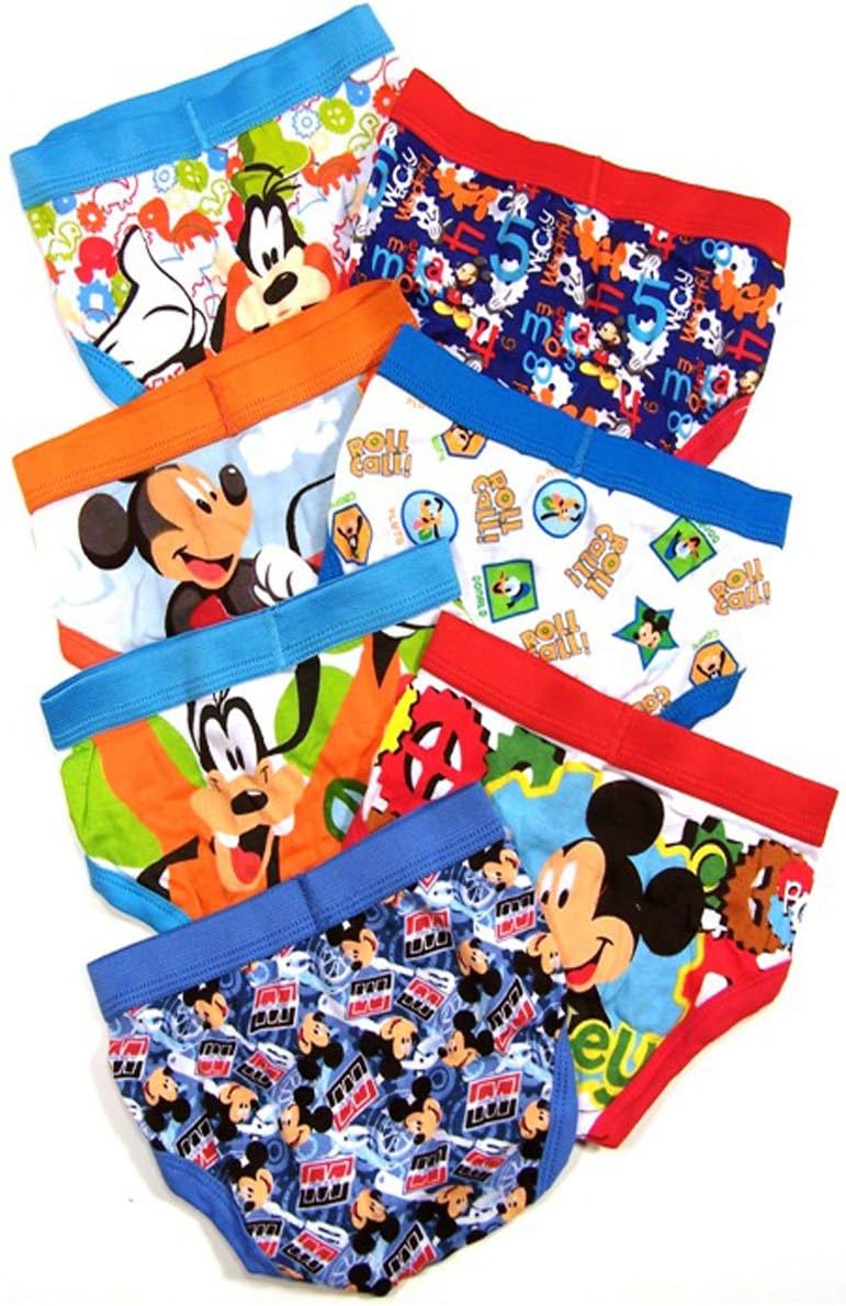 Boys' Mickey Mouse 100% Combed Cotton Briefs Available in Sizes 2/3t, 4t, 4, 6 and 8