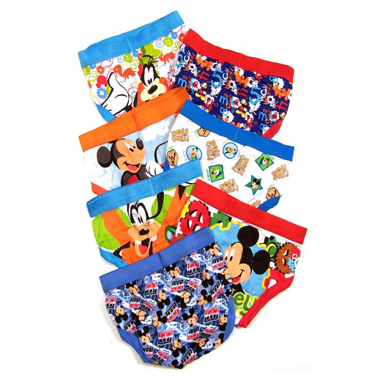 Disney boys Mickey Mouse 100% Combed Cotton Briefs Available in Sizes 2/3t, 4t, 4, 6 and 8