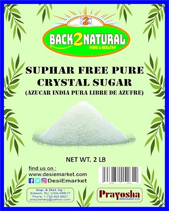 Back2Natural Suphar Free Pure Crystal Sugar - 2lb