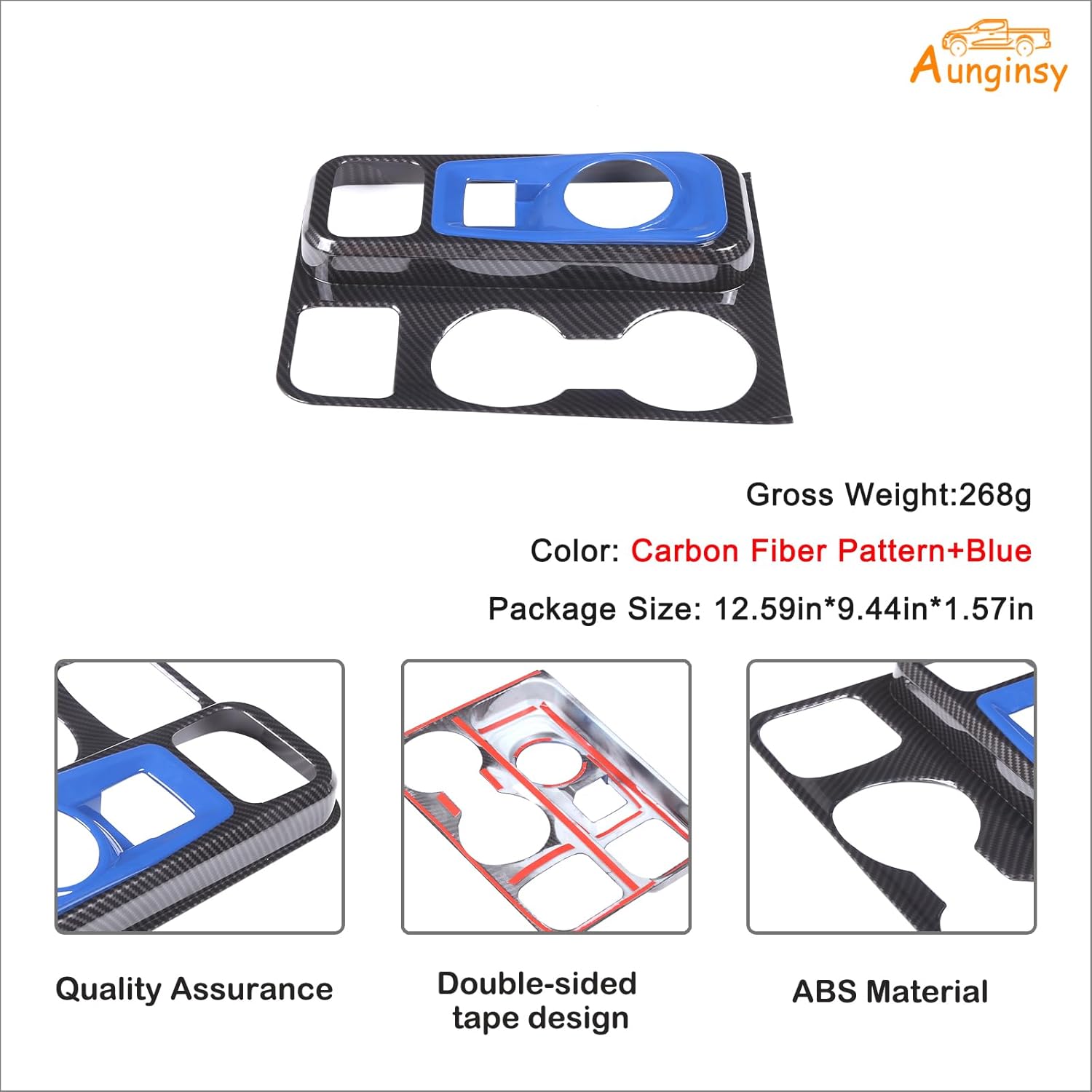 Aunginsy Central Control Gear Shift Box Panel Cover Trim Compatible Ford Maverick 2022 Gear Shift Panel Cover Car Gear Shift Knob Console Panel Trims Cup Holder Frame Interior Decoration Accessories