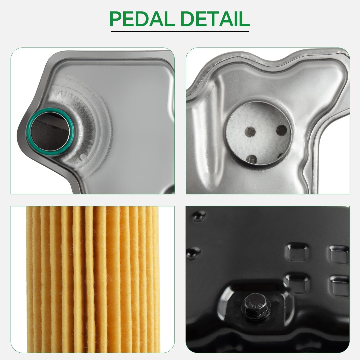 RE0F10D JF017E Transmission Oil Filter Pan Gasket Kit Compatible with Juke Altima Pathfinder Quest Maxima Murano Infiniti QX60 Replace 31728-29X0D 31726-28X0A 31390-1XF0B