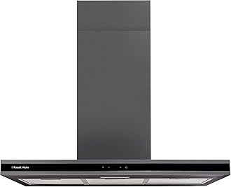 Russell Hobbs RHICH904DB Midnight Collection 90cm Island Cooker Hood, Dark Steel