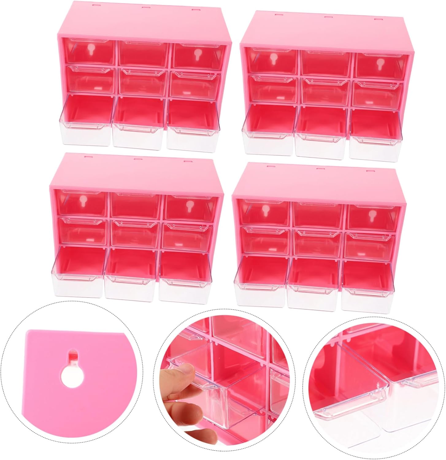 CANIGHT 4pcs Style Storage Box Bead Storage Case Compartment for Jewelry Components