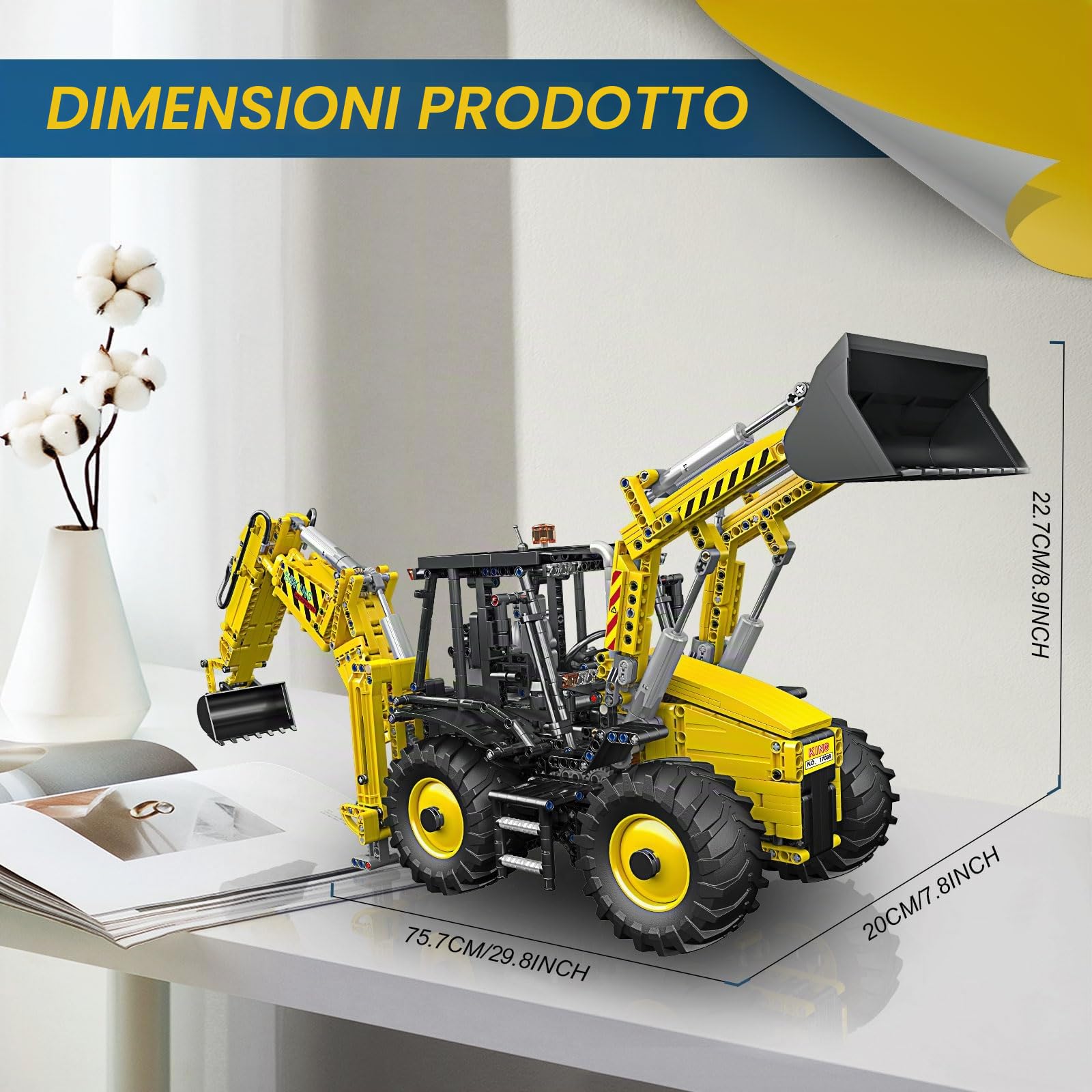 Mould King 17036 - Kit di costruzione per modellino di bulldozer a doppia testa, 2239 pezzi, 2239 pezzi, kit di costruzione con telecomando da 2,4 G, per ragazzi